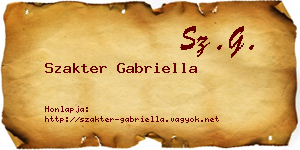Szakter Gabriella névjegykártya