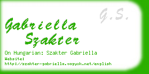 gabriella szakter business card